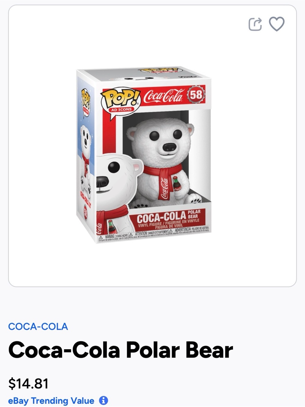 Coca-Cola Polar Bear Funko Pop -58